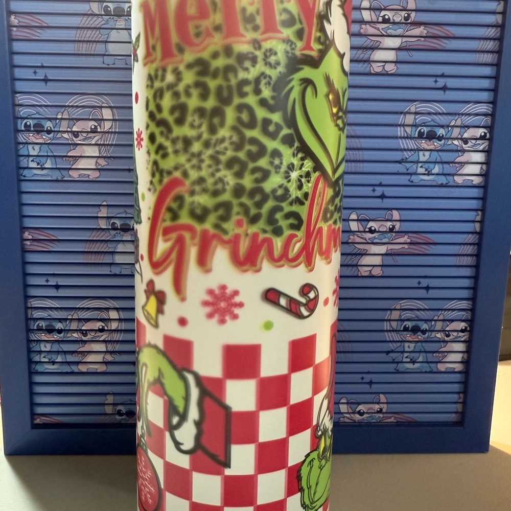 Merry Grinch Green and Red Party Tumbler - Picture 6 of 6